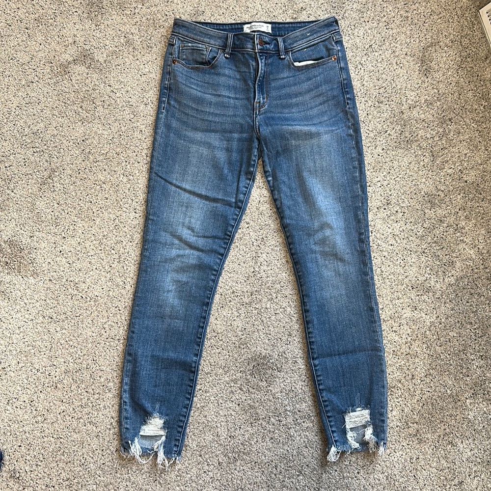 Abercrombie Super Skinny Ankle Mid Rise Jean
